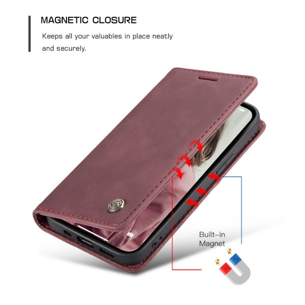 Pouzdro na iPhone 13 Pro Max CASEME červené
