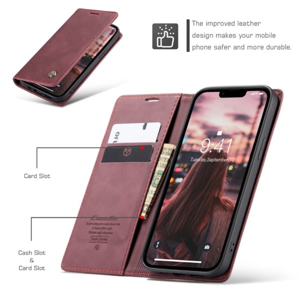 Pouzdro na iPhone 14 Plus CASEME červené