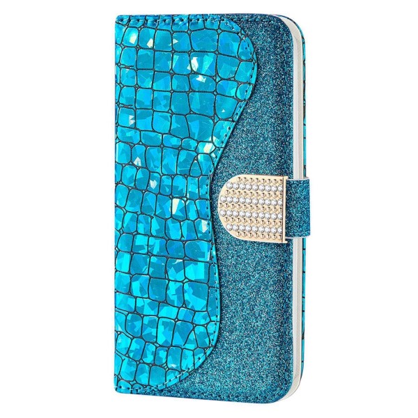 Pouzdro na iPhone 14 Plus Glitter modré