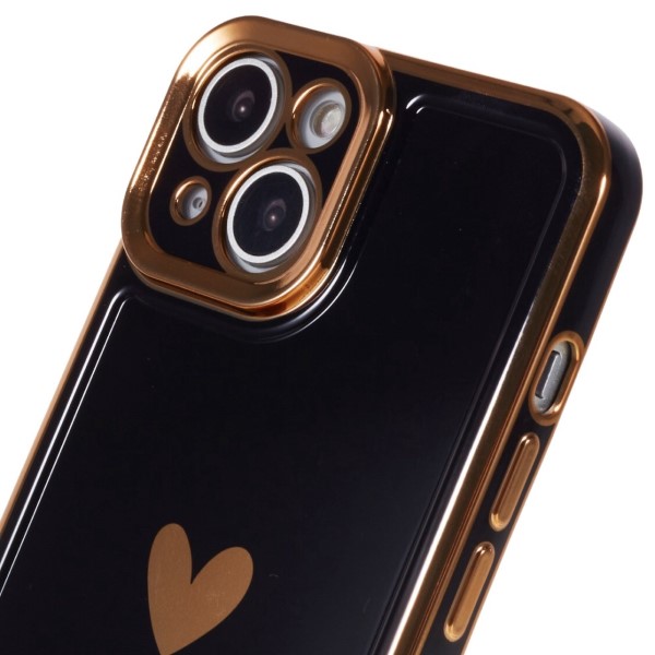 Kryt na iPhone 14 Plus Electroplated srdíčko černý