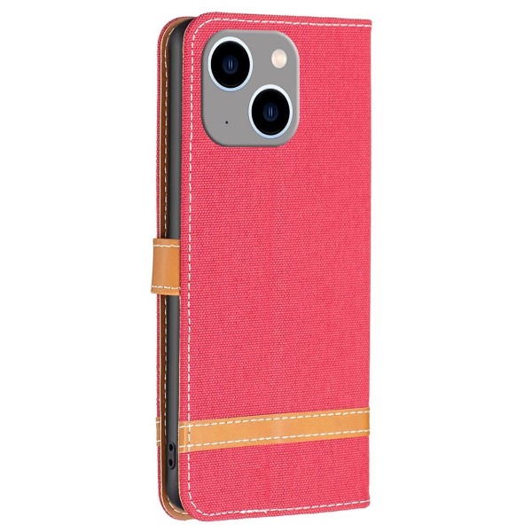 Pouzdro na iPhone 14 Plus Jeans červené