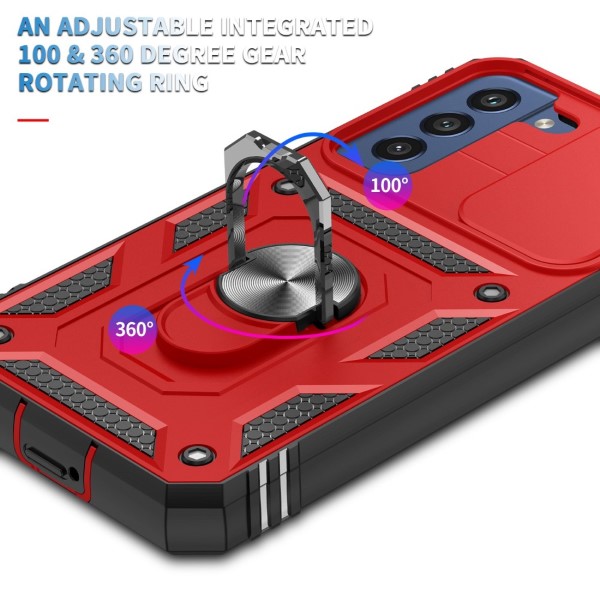 Kryt na Samsung Galaxy S22 odolný s krytkou na fotoaparát červený