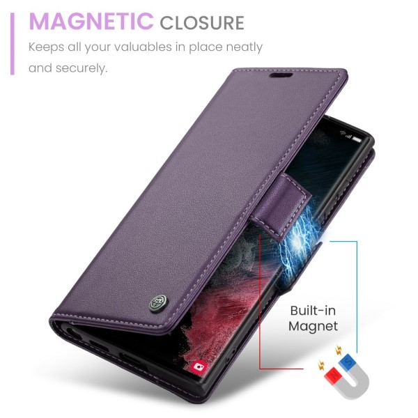 Pouzdro na Samsung Galaxy S22 Ultra CASEME smooth fialové