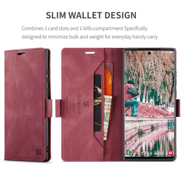 Pouzdro na Samsung Galaxy S22 Ultra AUTSPACE červené