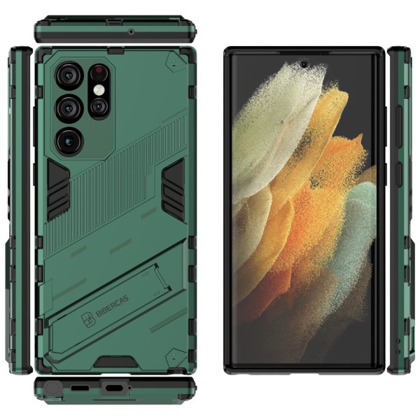 Kryt na Samsung Galaxy S22 Ultra odolný Shockproof zelený