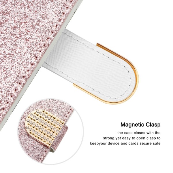 Pouzdro na Samsung Galaxy S22 Ultra Glitter růžové
