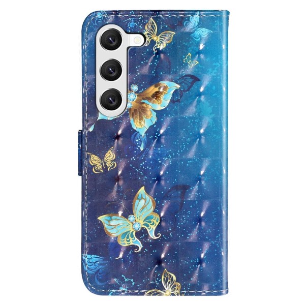 Pouzdro na Samsung Galaxy S23 Motýl zlaté