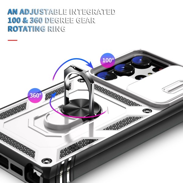 Kryt na Samsung Galaxy S23 Ultra odolný s krytkou na fotoaparát bílý