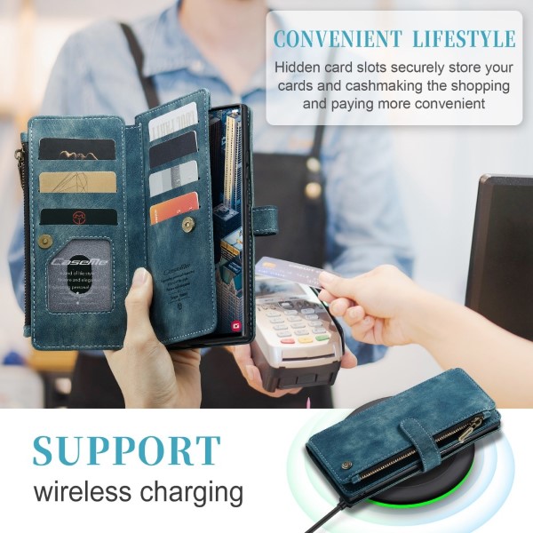 Pouzdro na Samsung Galaxy S23 Ultra CASEME Deluxe modré
