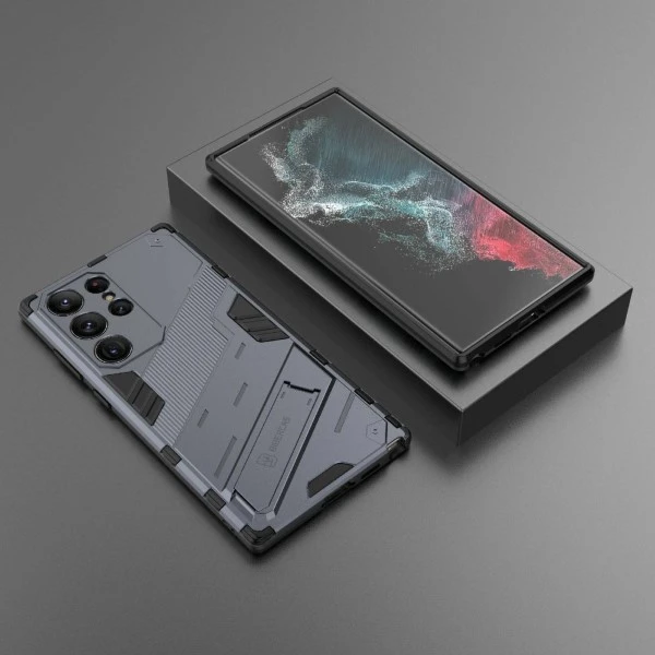 Kryt na Samsung Galaxy S23 Ultra odolný Shockproof šedý