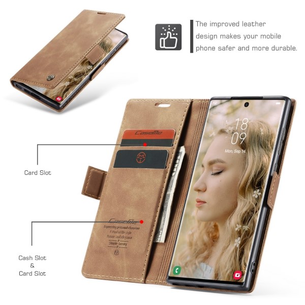 Pouzdro na Samsung Galaxy S23 Ultra CASEME světle hnědý