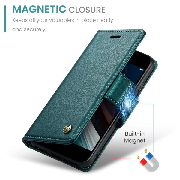 Pouzdro CASEME pro iPhone 7 / 8 / SE (2020/2022) Smooth zelené
