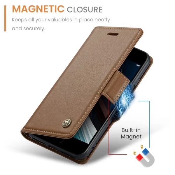 Pouzdro CASEME pro iPhone 7 / 8 / SE (2020/2022) Smooth hnědé