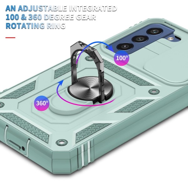 Kryt na Samsung Galaxy S22 odolný s krytkou na fotoaparát světle modrý