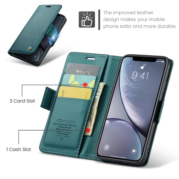 Pouzdro pro iPhone Xr CASEME Smooth zelené