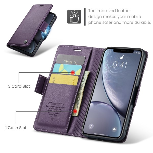 Pouzdro pro iPhone Xr CASEME Smooth fialové