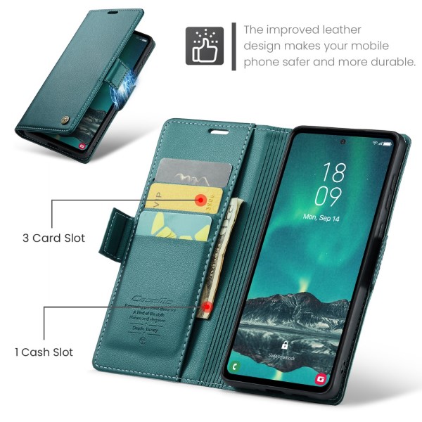 Pouzdro na Samsung Galaxy S23 FE CASEME smooth zelené