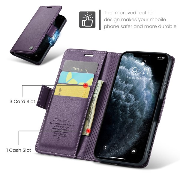 Pouzdro na iPhone 11 Pro Max CASEME smooth fialové