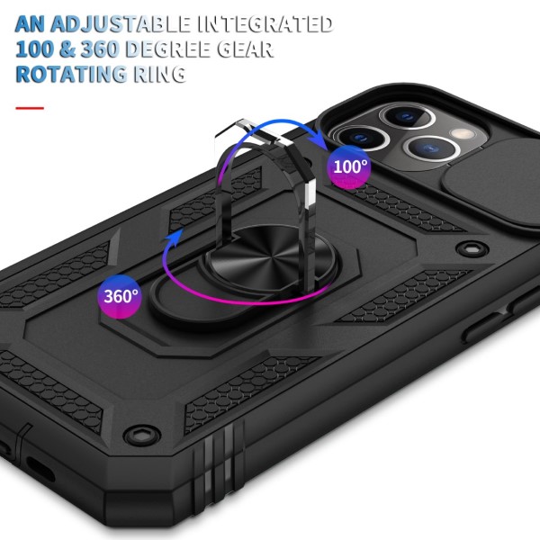 Kryt na iPhone 11 Pro Max odolný s krytkou na fotoaparát černý