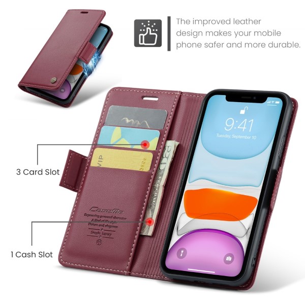 Pouzdro pro iPhone 11 CASEME Smooth červené