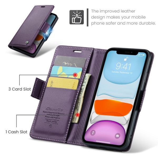 Pouzdro pro iPhone 11 CASEME Smooth fialové