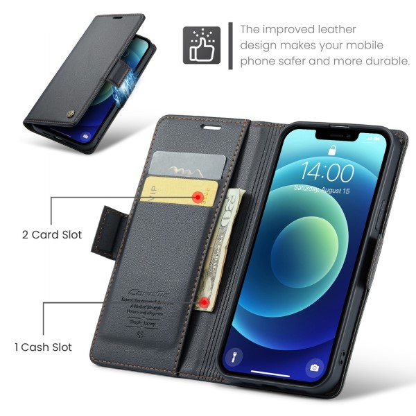 Pouzdro pro iPhone 12 Mini CASEME Smooth černé