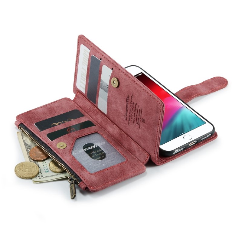 Pouzdro pro iPhone 7 / 8 / SE ( 2020 / 2022 ) Luxury Double Layer červené