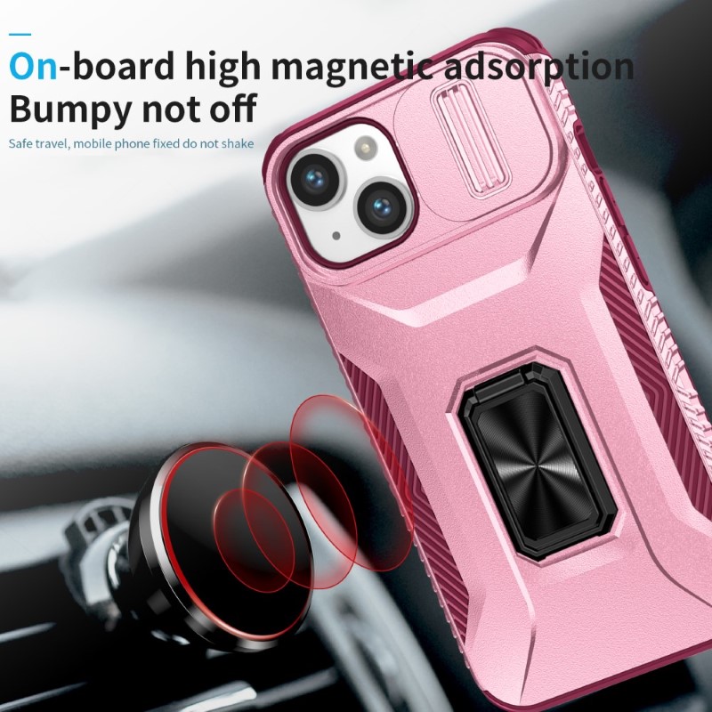Kryt na iPhone 15 odolný s krytkou na fotoaparát vínový