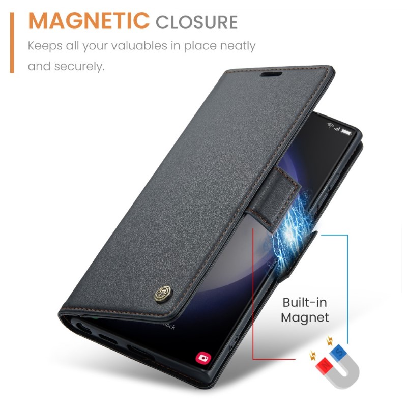 Pouzdro na Samsung Galaxy S24 Ultra CASEME smooth černé