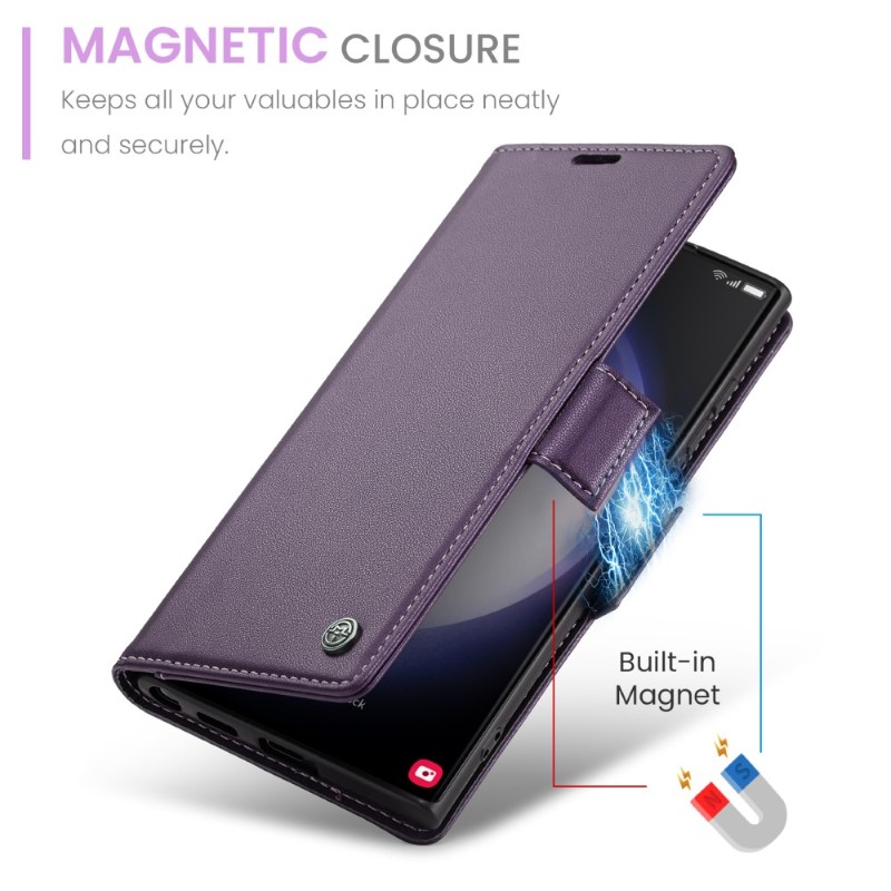 Pouzdro na Samsung Galaxy S24 Ultra CASEME smooth fialové
