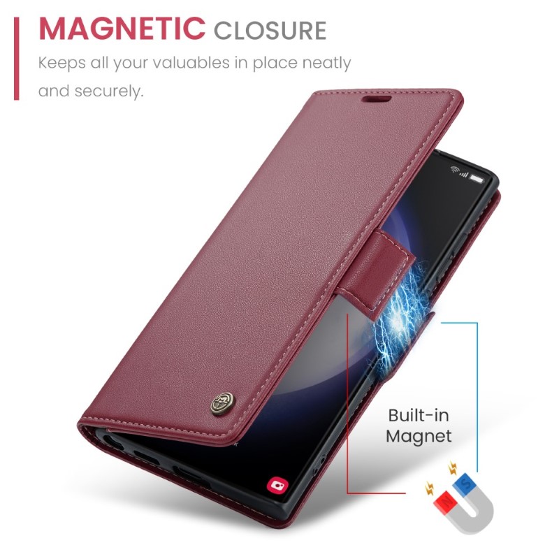 Pouzdro na Samsung Galaxy S24 Ultra CASEME smooth červené