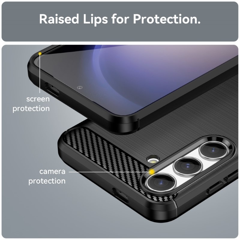 Kryt na Samsung Galaxy S24 Gumový Carbon černý