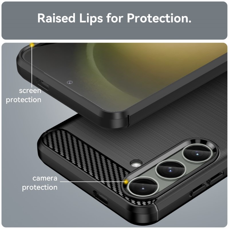 Kryt na Samsung Galaxy S24 Plus Gumový Carbon černý