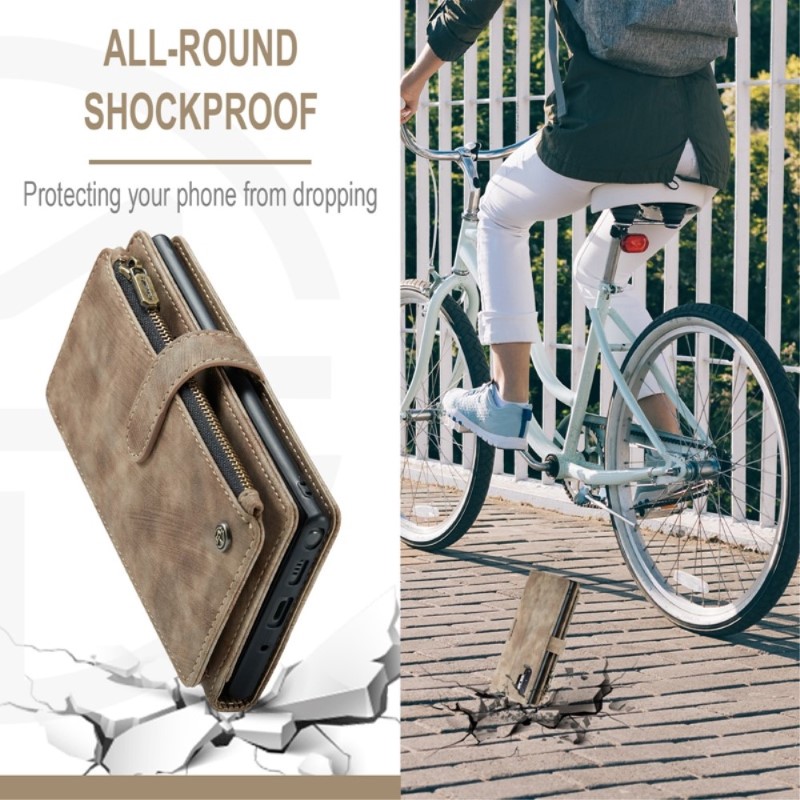 Pouzdro na Samsung Galaxy Note 10 Plus CASEME Deluxe hnědé