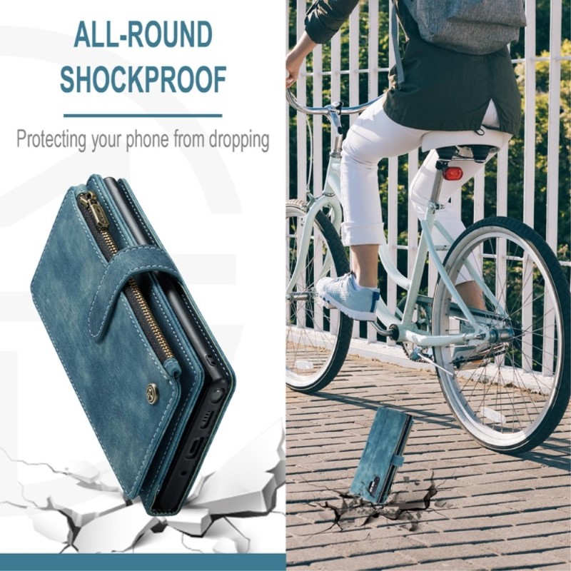 Pouzdro na Samsung Galaxy Note 10 Plus CASEME Deluxe modré