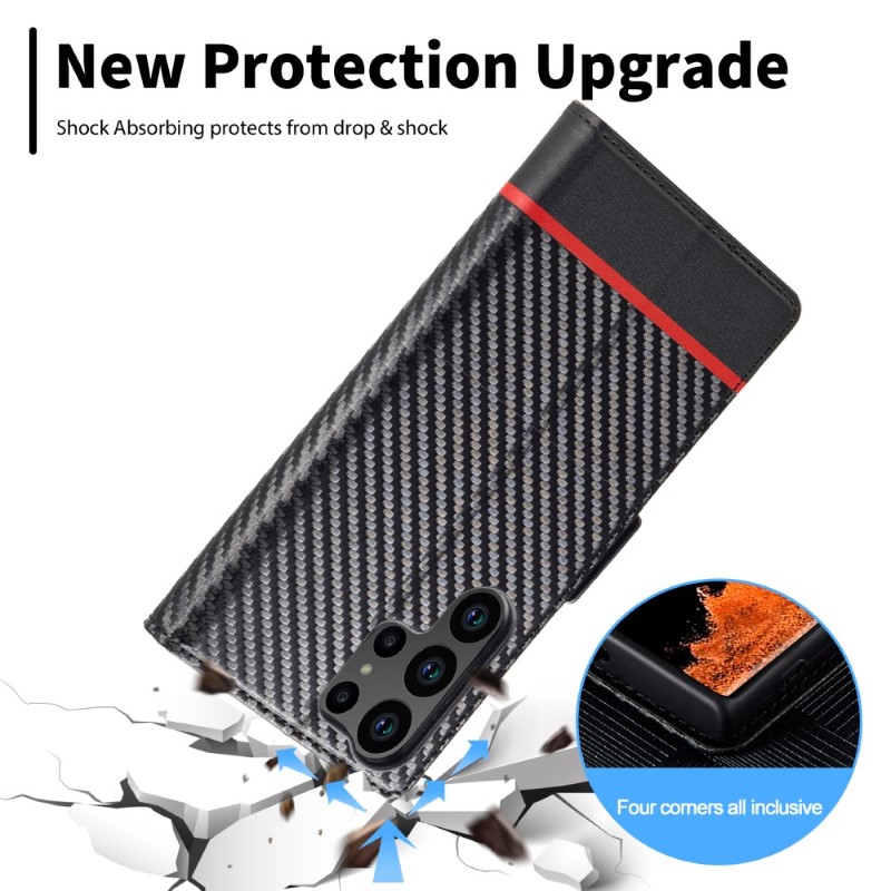 Pouzdro na Samsung Galaxy S24 Ultra Carbon horizontal