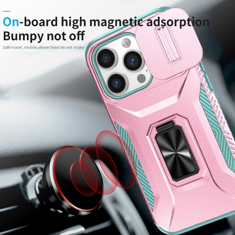 Kryt na iPhone 13 Pro odolný s krytkou na fotoaparát růžový 