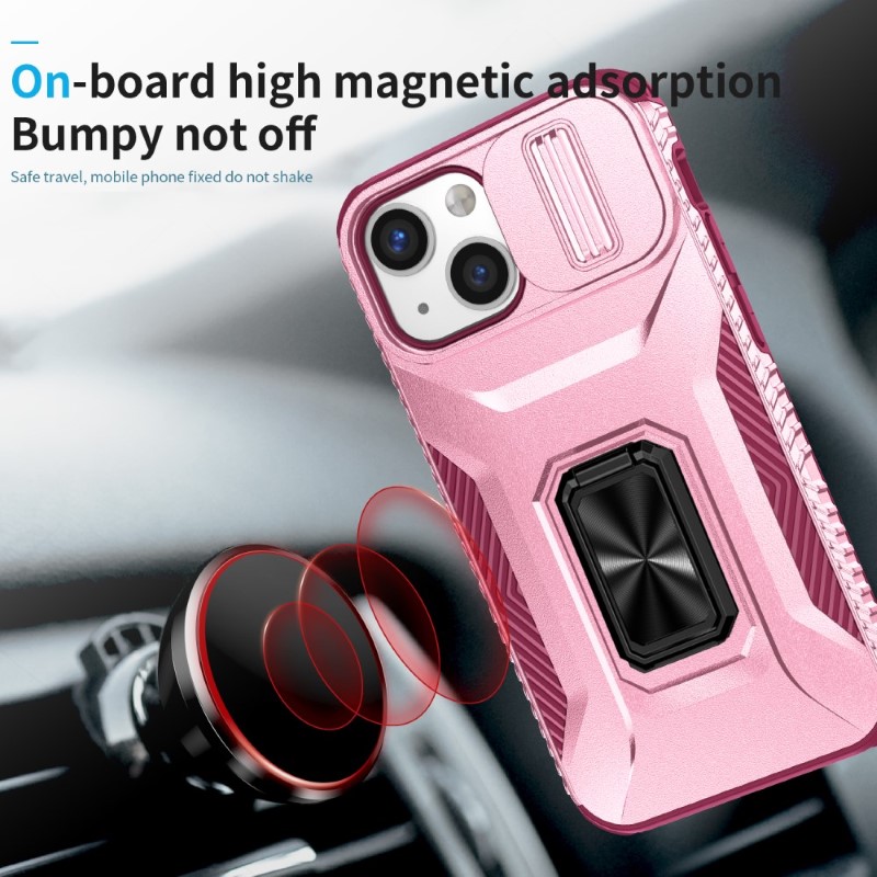 Kryt na iPhone 13 Mini odolný s krytkou na fotoaparát vínový