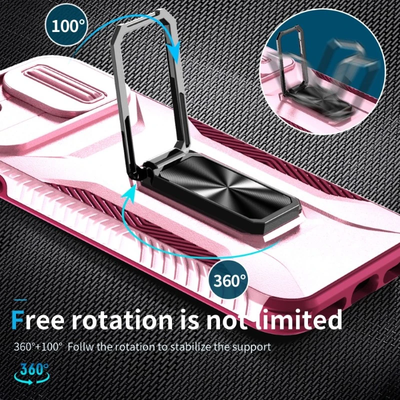 Kryt na iPhone 7 Plus / 8 Plus odolný s krytkou na fotoaparát vínový