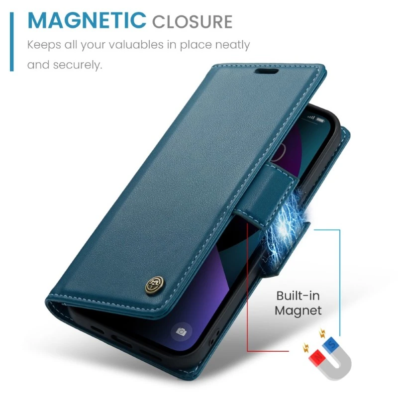 Pouzdro na iPhone 14 Pro CASEME Smooth modré