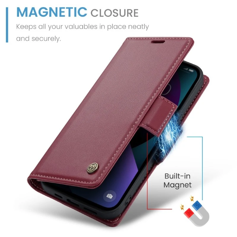 Pouzdro na iPhone 14 Pro CASEME Smooth červené
