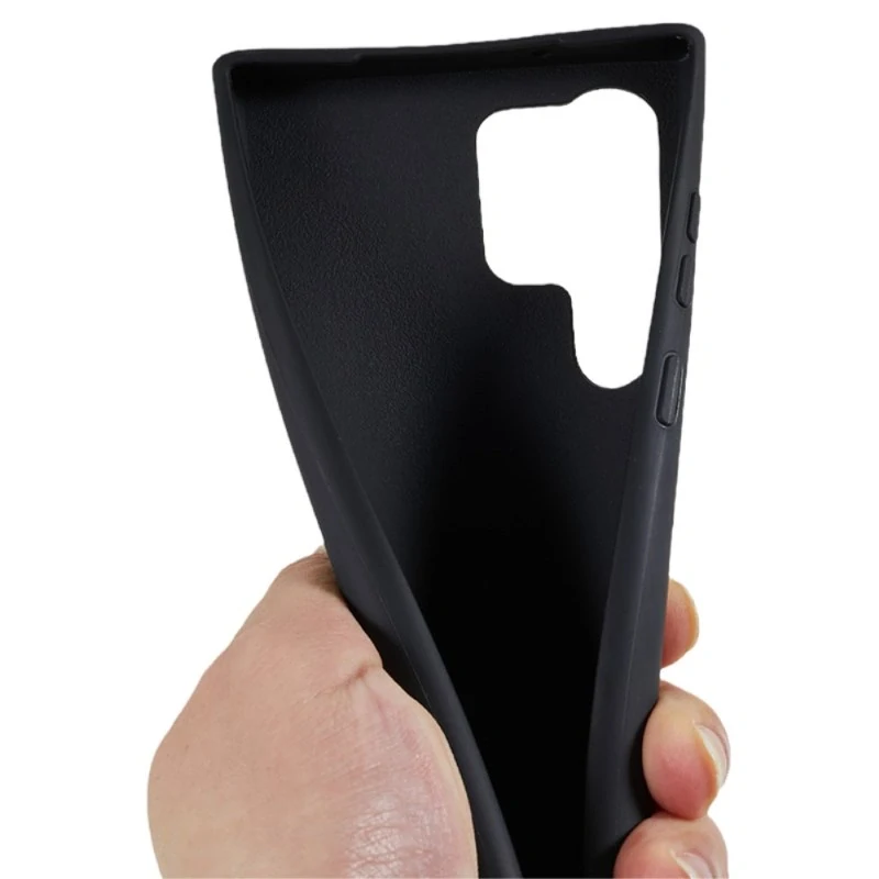 Kryt na Samsung Galaxy S24 Ultra gumový se šňůrkou na krk černý