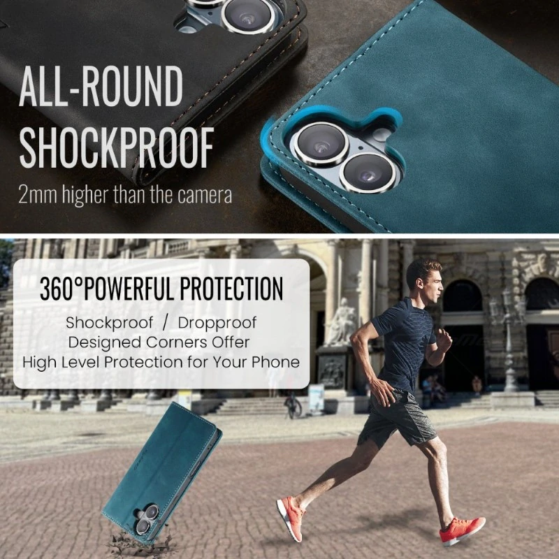 Pouzdro CASEME pro iPhone 16 modré