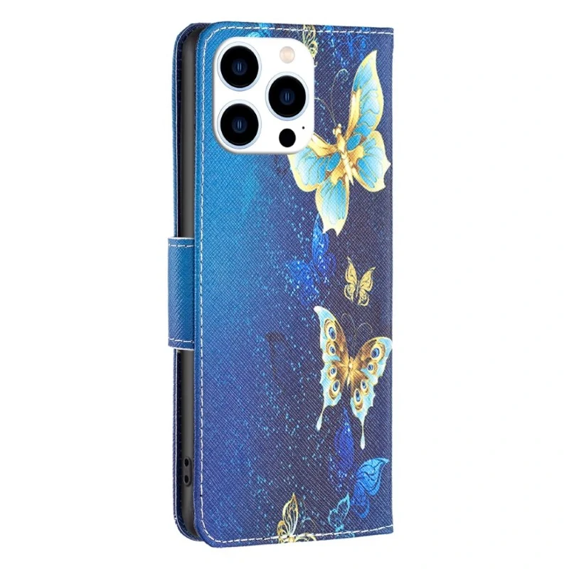 Pouzdro pro iPhone 16 Pro Motýl modré