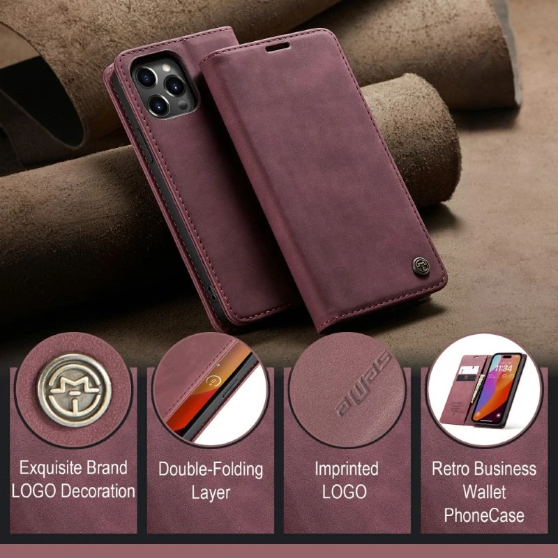 Pouzdro CASEME pro iPhone 16 Pro červené