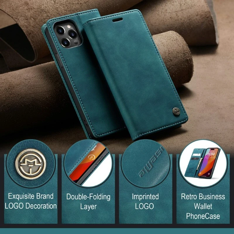 Pouzdro CASEME pro iPhone 16 Pro modré