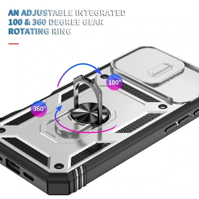 Kryt na iPhone 16 Pro Max odolný s krytkou na fotoaparát bílý