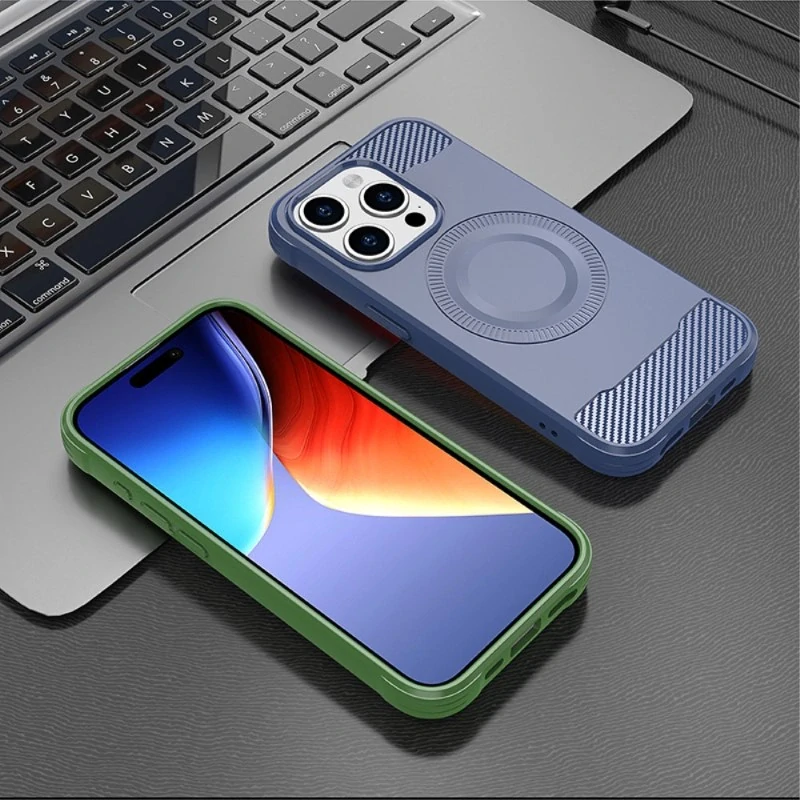 Kryt na iPhone 15 Pro gumový (podpora MagSafe) černý