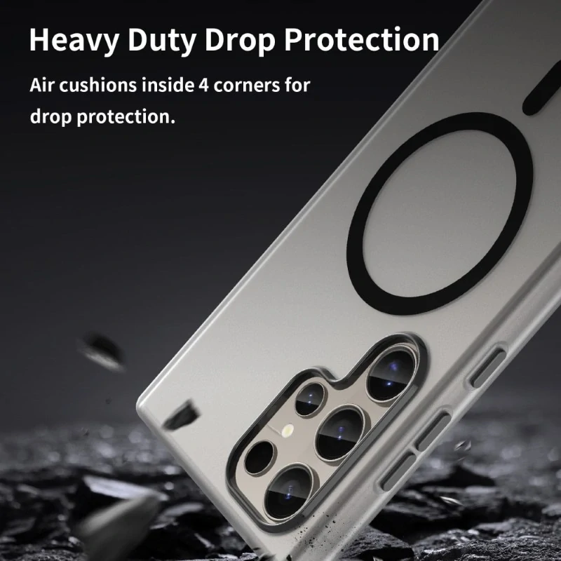 Kryt na Samsung Galaxy S24 Ultra gumový Magnetic (podpora MagSafe) černý
