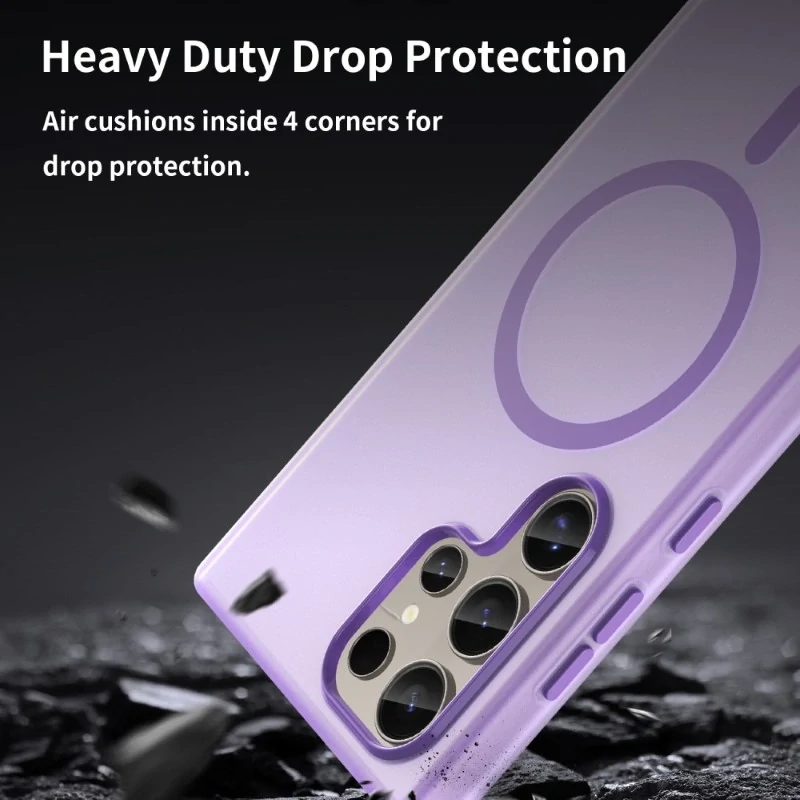 Kryt na Samsung Galaxy S24 Ultra gumový Magnetic  (podpora MagSafe)  fialový